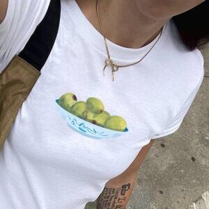 Olive Bowl Painted Unisex Tee, Trending Tshirt
